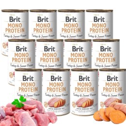 Zestaw Brit Mono Protein Turkey & Sweet Potato 12x400 monobiałkowy indyk