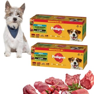 2 BOXY Pedigree Adult Mix Wybór Smaków Mokra Karma dla Psa w Sosie 40x100g