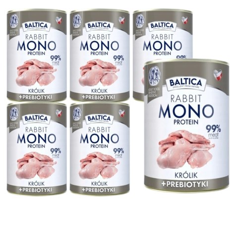 BALTICA NUTRACEUTIC KRÓLIK 6X400 monoproteinowa z prebiotykami