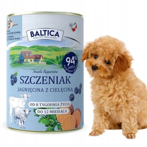 BALTICA SZCZENIAK JAGNIĘCINA Z CIELĘCINĄ 12X400 ZESTAW