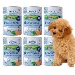 BALTICA SZCZENIAK JAGNIĘCINA Z CIELĘCINĄ 6X400 ZESTAW