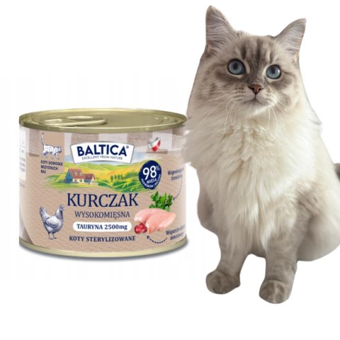 Baltica, Karma mokra dla kota Kurczak, puszka 6x185g