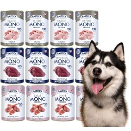 Baltica Nutraceutic 12x400 MONOBIAŁKOWA lamb rabbit venison ZESTAW