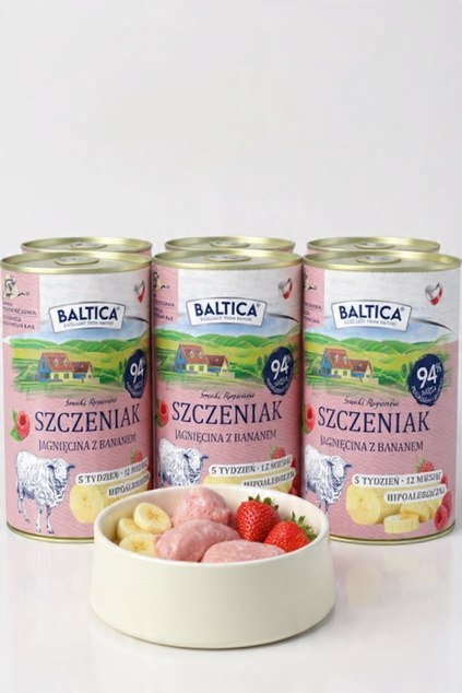 Baltica szczeniak JAGNIĘCINA Z MALINAMI 6x400g
