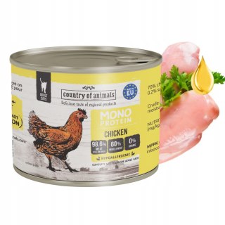 Country of Animals Cat Wet Food Monoprotein Chicken 200g NOWY EAN