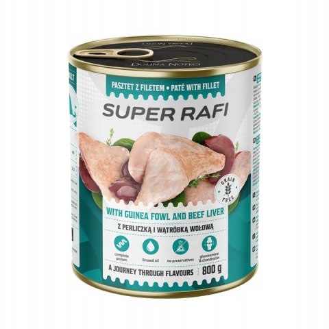 Dolina Noteci Super Rafi Mokra karma dla psa z perliczką i wątróbką wołową 800 g