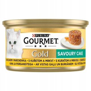 GOURMET GOLD SAVOURY CAKE KURCZAK I MARCHEWKA MOKRA KARMA DLA KOTA 85g