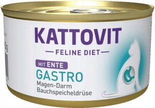 KATTOVIT GASTRO układ pokarmowy KACZKA puszka dla kota 85g