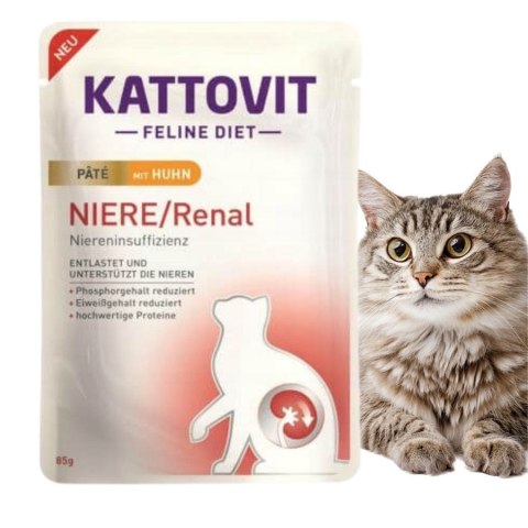 KATTOVIT SASZETKA PATE RENAL KURCZAK 85g dieta dla kotów