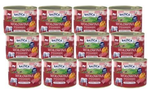 PAKIET Baltica Smaki Regionów Wołowina 12X185g Bezzbożowa Karma dla Kota