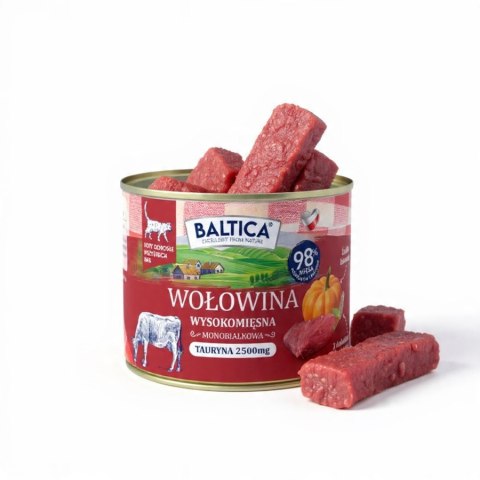 PAKIET Baltica Smaki Regionów Wołowina 12X185g Bezzbożowa Karma dla Kota