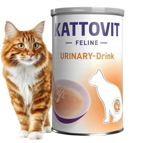 PAKIET Kattovit CAT Feline Urinary Drink Karma mokra z kurczakiem 12X135ml