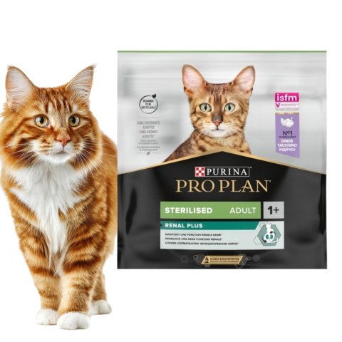 PAKIET PURINA PRO PLAN Sterilised Renal Adult Indyk 2X400 g dla kota