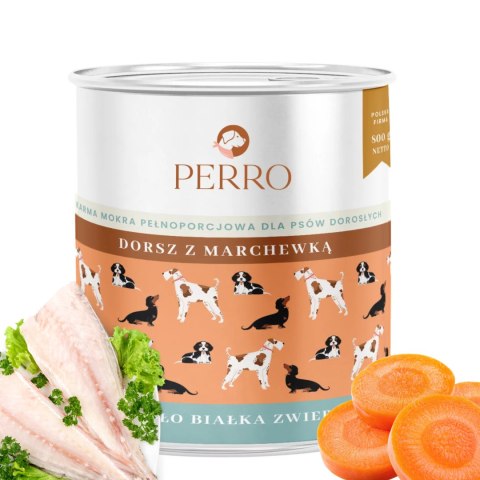 PERRO Dorsz z marchewką 800g