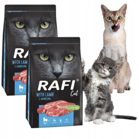 Rafi Cat LAMB 2x7kg z jagnięciną sucha karma dla kota 14kg ZESTAW