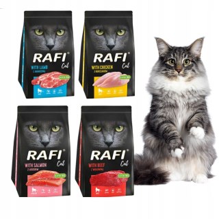 Rafi Cat zestaw 4x1,5 kg sucha karma dla kota dorosłego MIX SMAKÓW 6kg