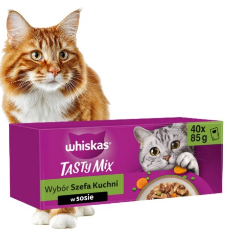 WHISKAS Karma Mokra Dla Kota 120x85g Mix Smaków Saszetki w Sosie