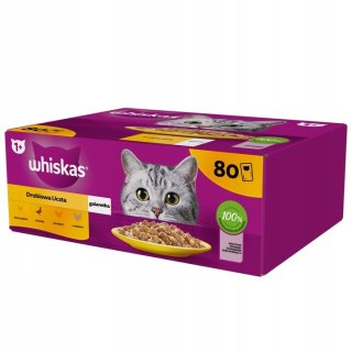 WHISKAS SASZETKI KARMA DLA KOTA Z DROBIEM 80x85g