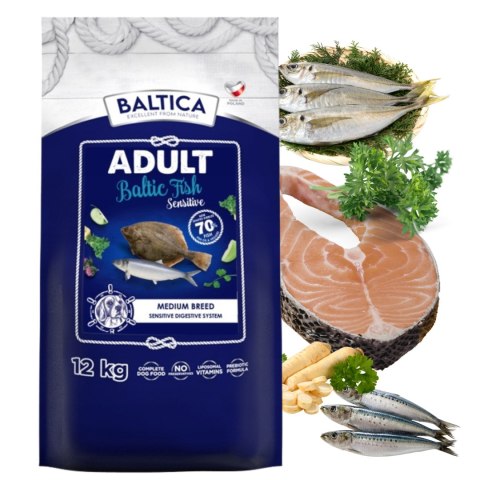 ZESTAW BALTICA ADULT SENSITIVE BALTIC FISH MEDIUM 12KG DUŻY ZAPAS TANIEJ