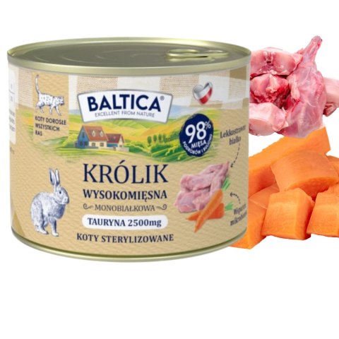 ZESTAW BALTICA SMAKI REGIONÓW Królik 12X185g Kot dorosły