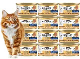 ZESTAW GOURMET GOLD pasztet/mus OPIS dla kotów z kurczakiem 12X85 g