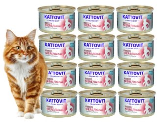ZESTAW Kattovit Niere Renal Lamm dla kotów z niewydolnością nerek 12x85g