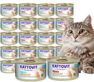 Zestaw KATTOVIT URINARY układ moczowy drogi moczowe CIELĘCINA TUŃCZYK 20x85