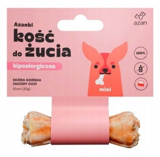 AZANKI KOŚĆ HIPOALERGICZNA ZE SKÓRY KOŃSKIEJ Z JAGODAMI GOJI MINI 10CM