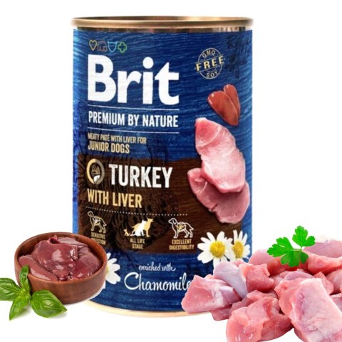 BRIT PREMIUM BY NATURE 400G TURKEY&LIVER