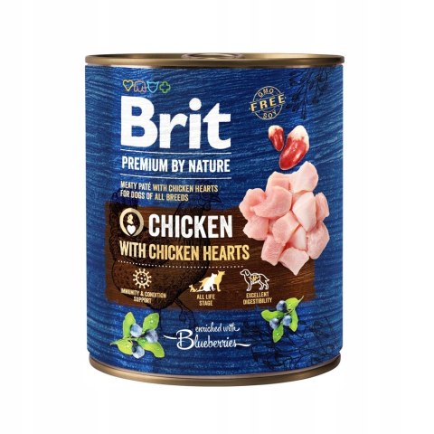 BRIT PREMIUM BY NATURE 800G CHICKEN&HEARTS