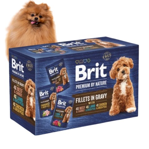 BRIT PREMIUM BY NATURE POUCH GRAVY FILLETS MULTIPACK 12x85