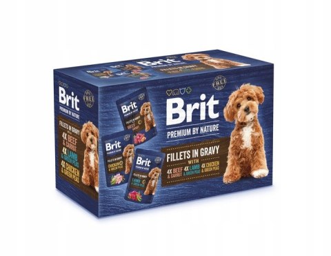 BRIT PREMIUM BY NATURE POUCH GRAVY FILLETS MULTIPACK 12x85