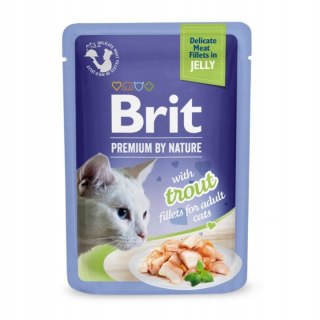 BRIT PREMIUM BY NATURE TROUT FILLETS IN JELLY 85G PSTRĄG W GALARETCE
