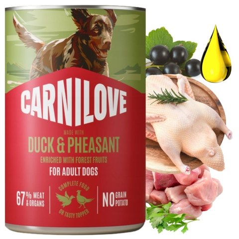 CARNILOVE DOG CAN DUCK&PHEASANT 400g