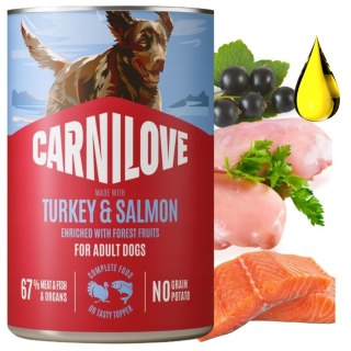 CARNILOVE DOG CAN SALMON&TURKEY 400g