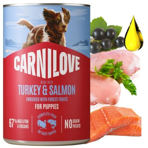CARNILOVE mokra karma dla szczeniąt SALMON&TURKEY PUPPIES 400g