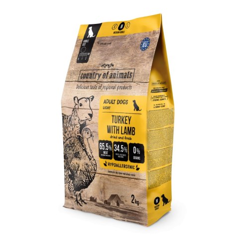 Country of Animals Dog Dry Food Turkey with Lamb 2kg