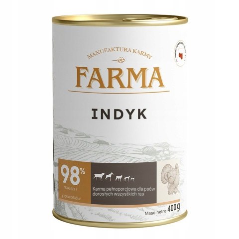 FARMA Select Indyk 400g - Karma mokra dla psa hypoalergiczna monoproteinowa