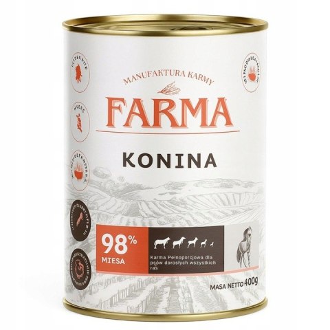 FARMA Select Konina 400g - Karma mokra dla psa