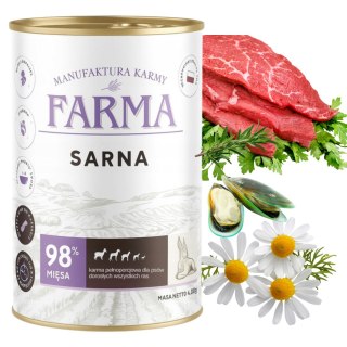 FARMA Select Sarna 400g - Karma mokra dla psa hypoalergiczna monoproteinowa