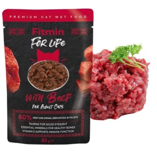 Fitmin For Life Adult Cats Beef saszetka dla kota 85