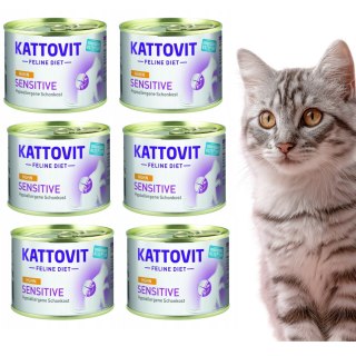 KATTOVIT SENSITIVE KURCZAK 6x185g kot alergiczny hypoallergenic