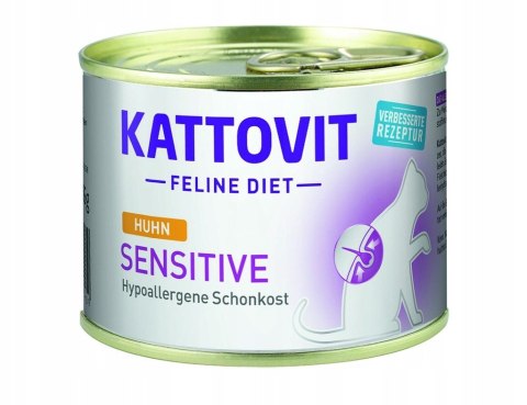 KATTOVIT SENSITIVE KURCZAK 6x185g kot alergiczny hypoallergenic