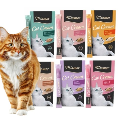 MIAMOR Miamor Cat Cream Mix smaków 6x6x15g pasty dla kota przysmak