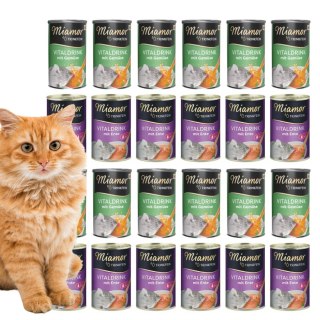 MIAMOR VITALDRINK MIX SMAKÓW napój dla wybrednych kotów zupa 24 x 135ml