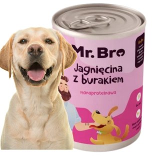 Mokra karma Mr. Bro JAGNIĘCINA z burakiem 400g