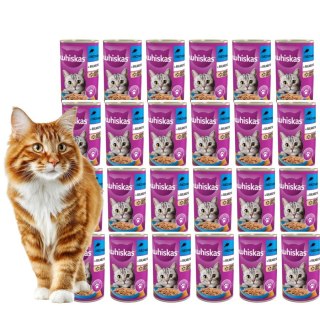 PAKIET WHISKAS Adult puszka 24X400g Tuńczyk karma GALARETKA