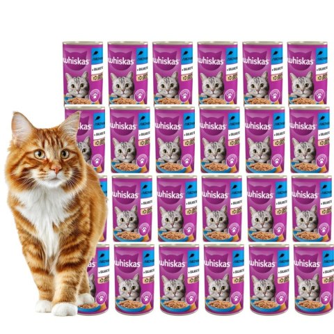 PAKIET WHISKAS Adult puszka 24X400g Tuńczyk karma GALARETKA