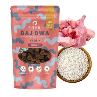 PERRO DAJ DWA Królik Trenerki 85g