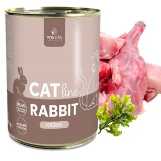 POKUSA CatLine karma mokra Rabbit / Królik 400g
